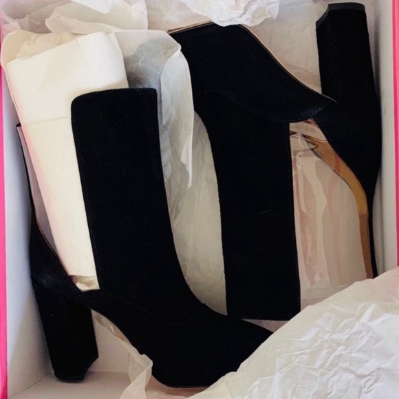 Paris Texas Black Suede Heel Booties NWT SZ 6/36 - Picture 4 of 6
